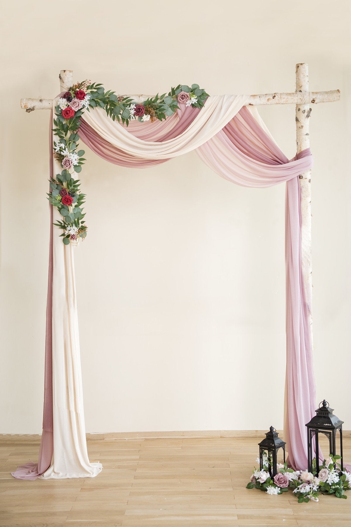 Arch Flower Garland 6.5FT (Set of 2) - Passionate Marsala - lingsDev