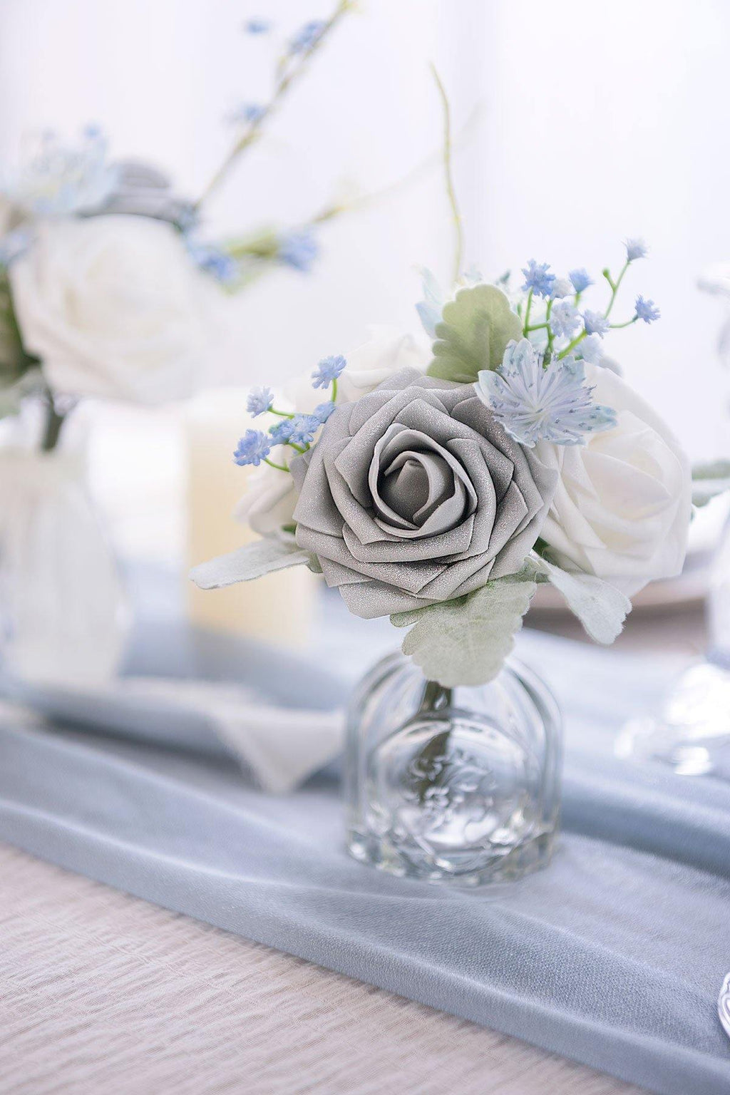 3" Foam Rose with Stem - Natural Whites - lingsDev