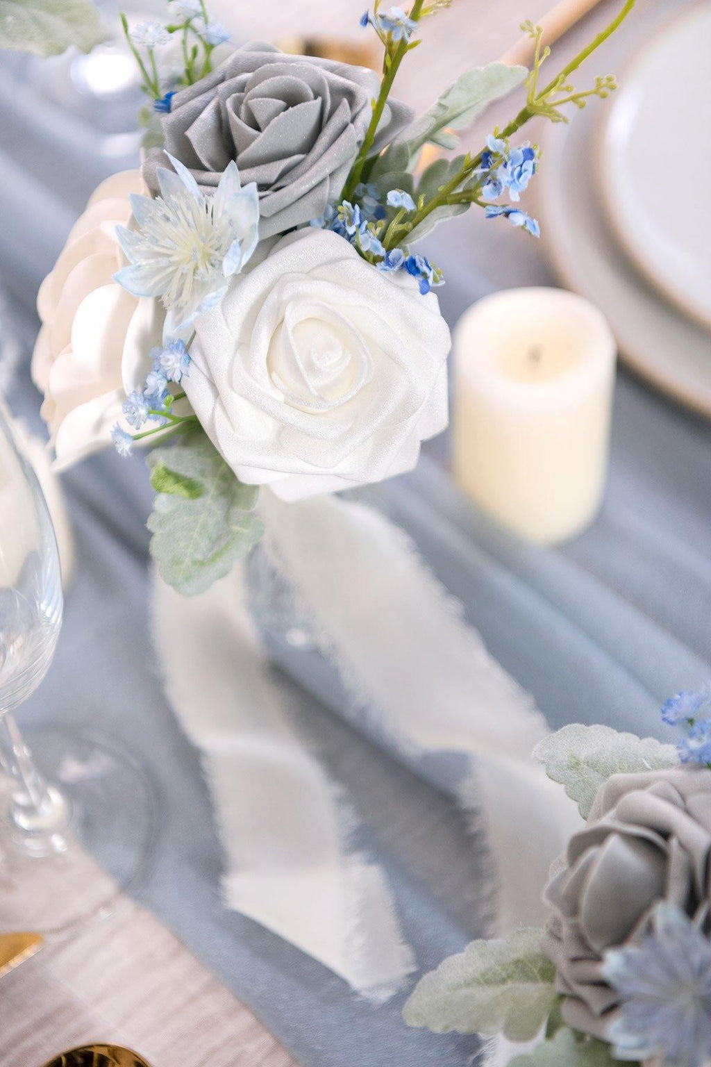 3" Foam Rose with Stem - Natural Whites - lingsDev