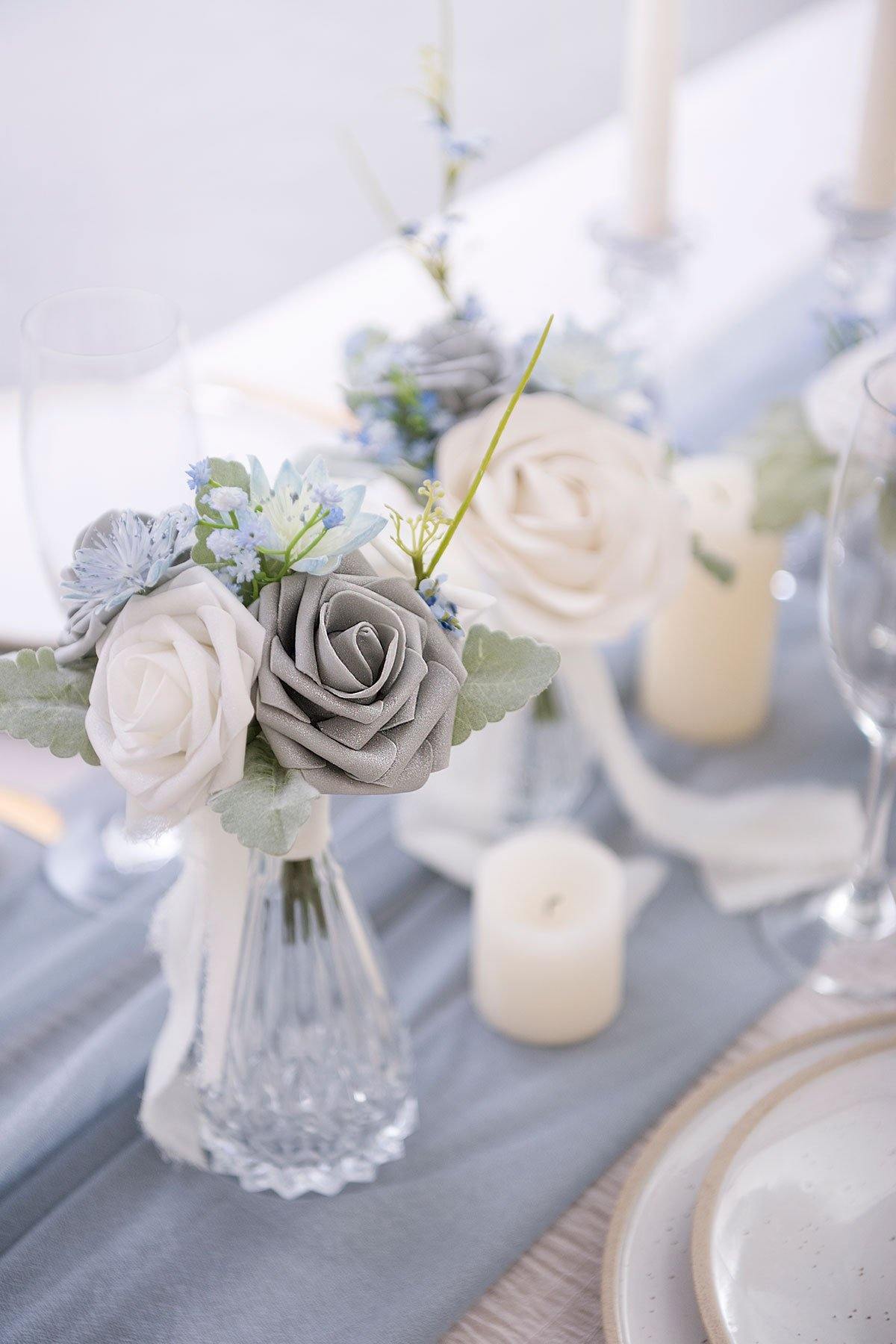 3" Foam Rose with Stem - Natural Whites - lingsDev