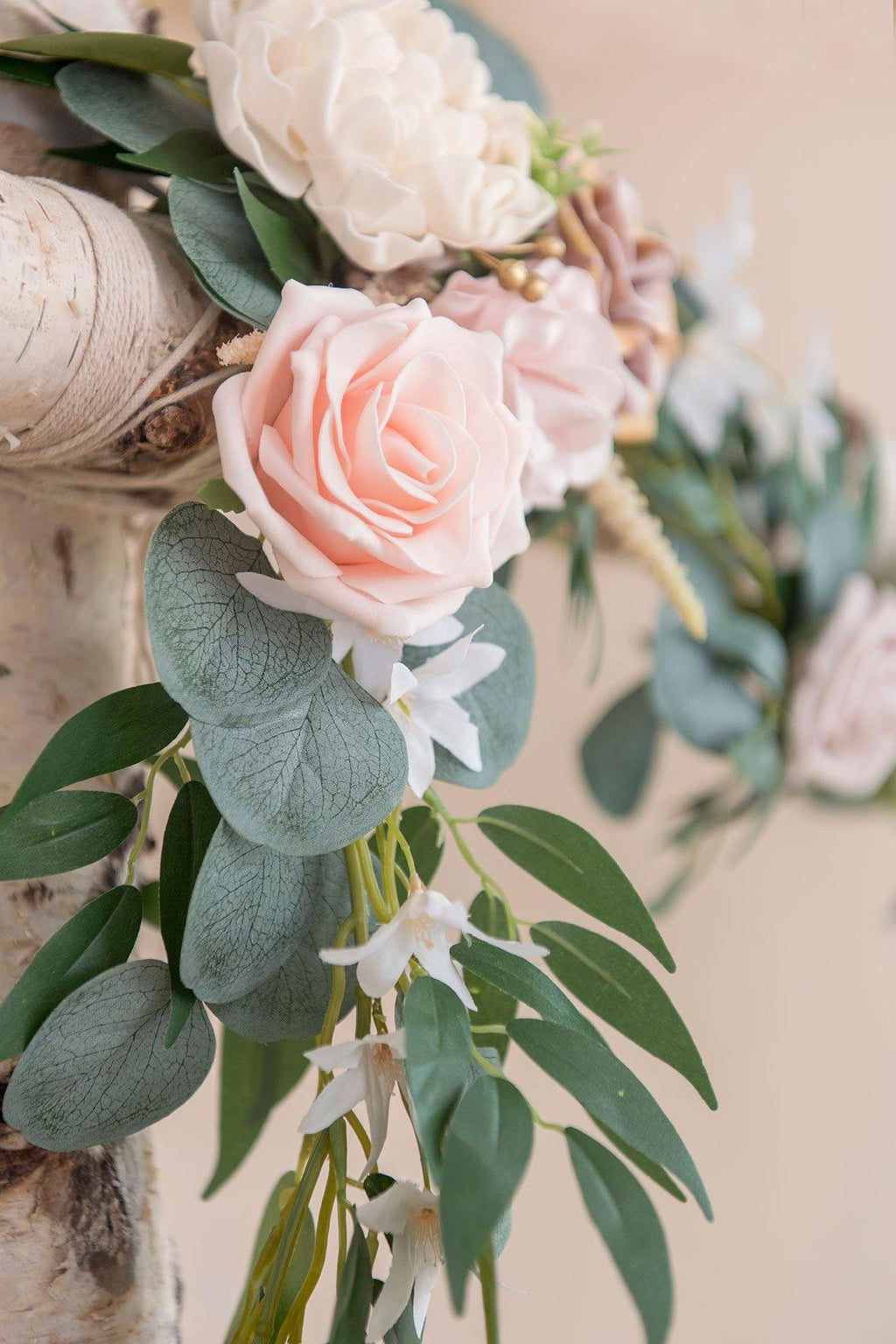 Arch Flower Garland 6.5FT (Set of 2) - Blush & Dusty Rose - lingsDev