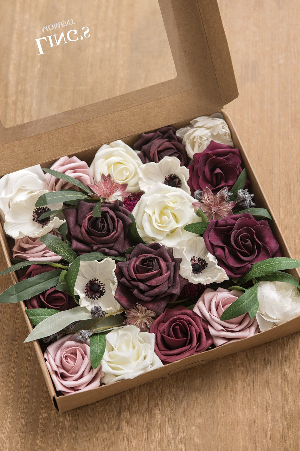 Burgundy & Marsala Flowers Box Set - 26 Styles - lingsDev