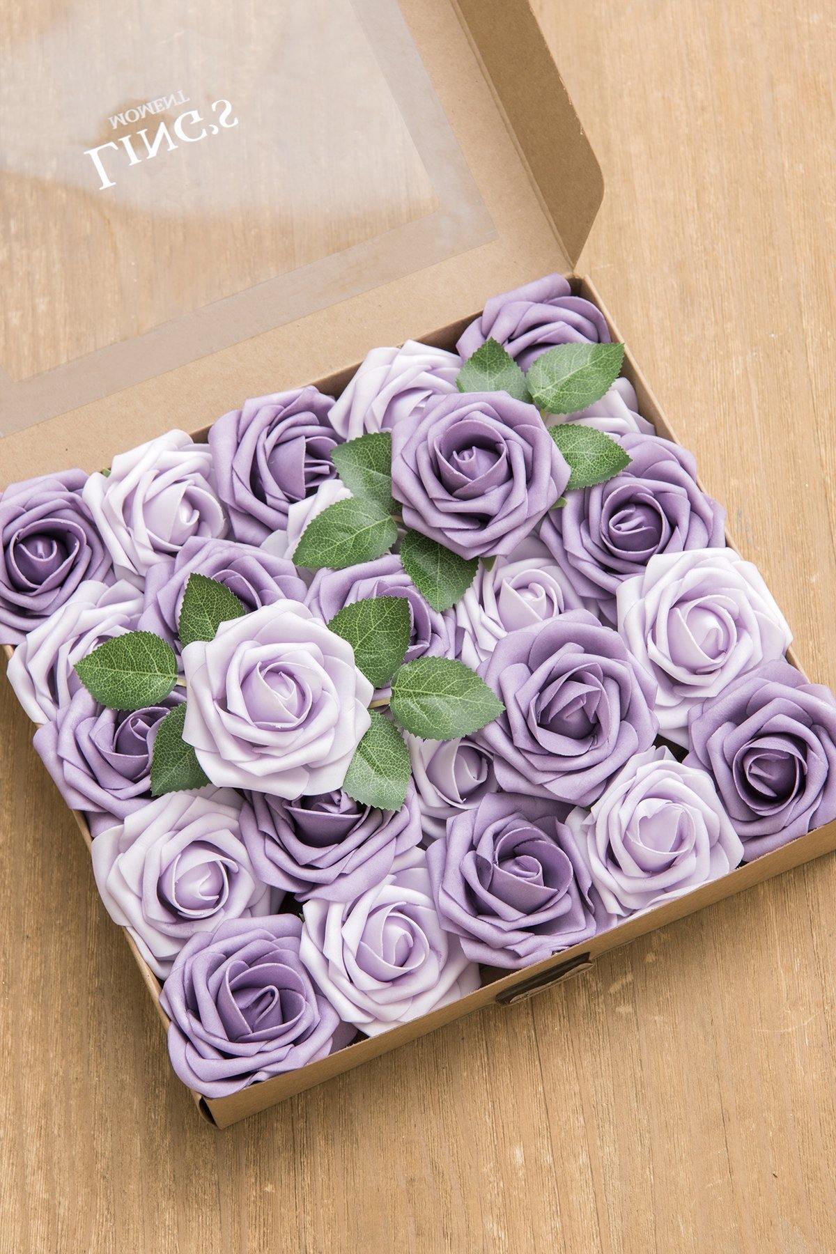 3" Purple Foam Rose with Stem - 4 Styles - lingsDev