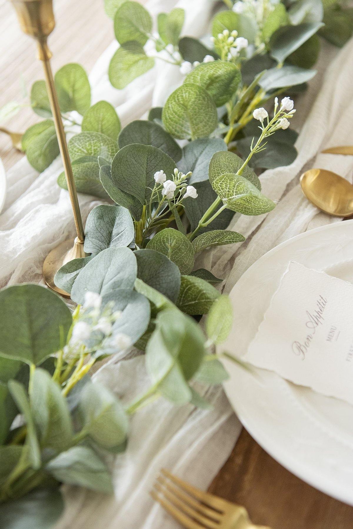 Baby's Breath Eucalyptus Garland 6.5FT - lingsDev