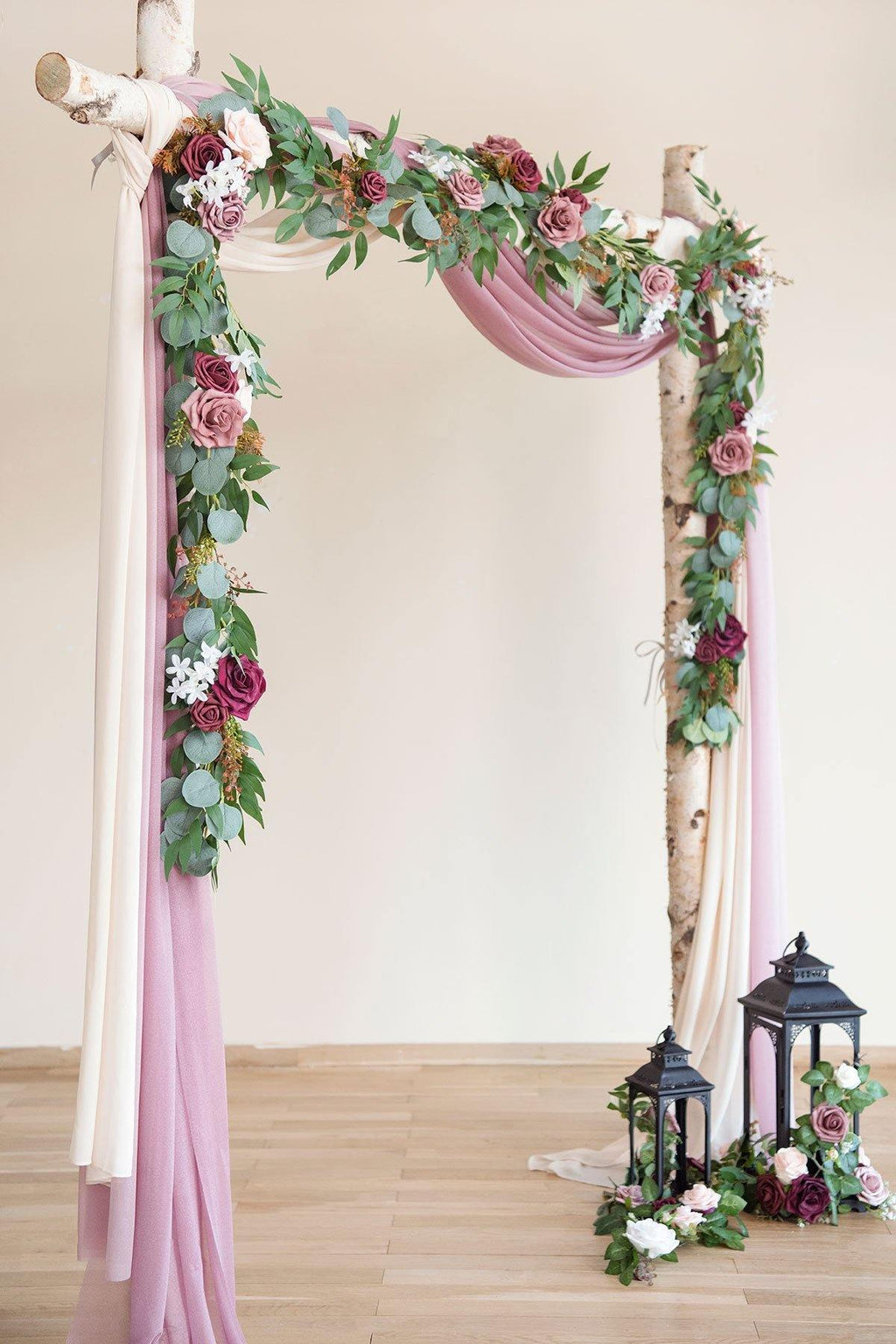 Arch FLower Garlands 6.5FT (Set of 2) - Burgundy - lingsDev