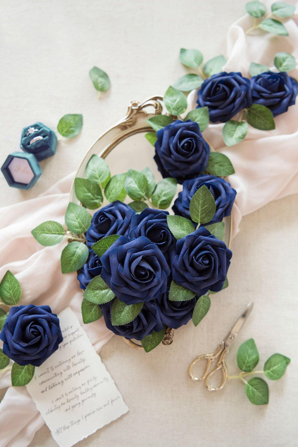 3" Blue Foam Rose with Stem - 4 Styles - lingsDev
