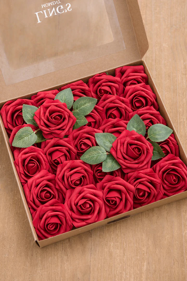 3" Foam Rose with Stem - 8 Colors