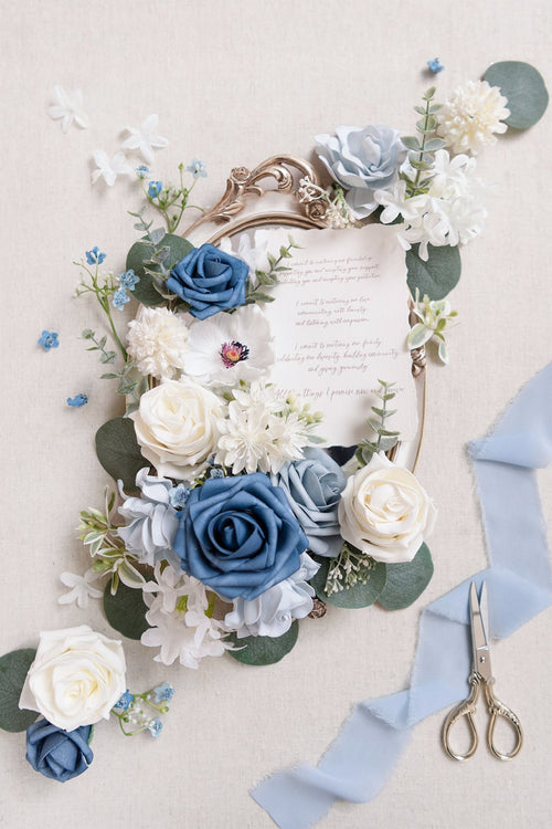 Dusty Blue Flowers Box Set - 11 Styles - lingsDev