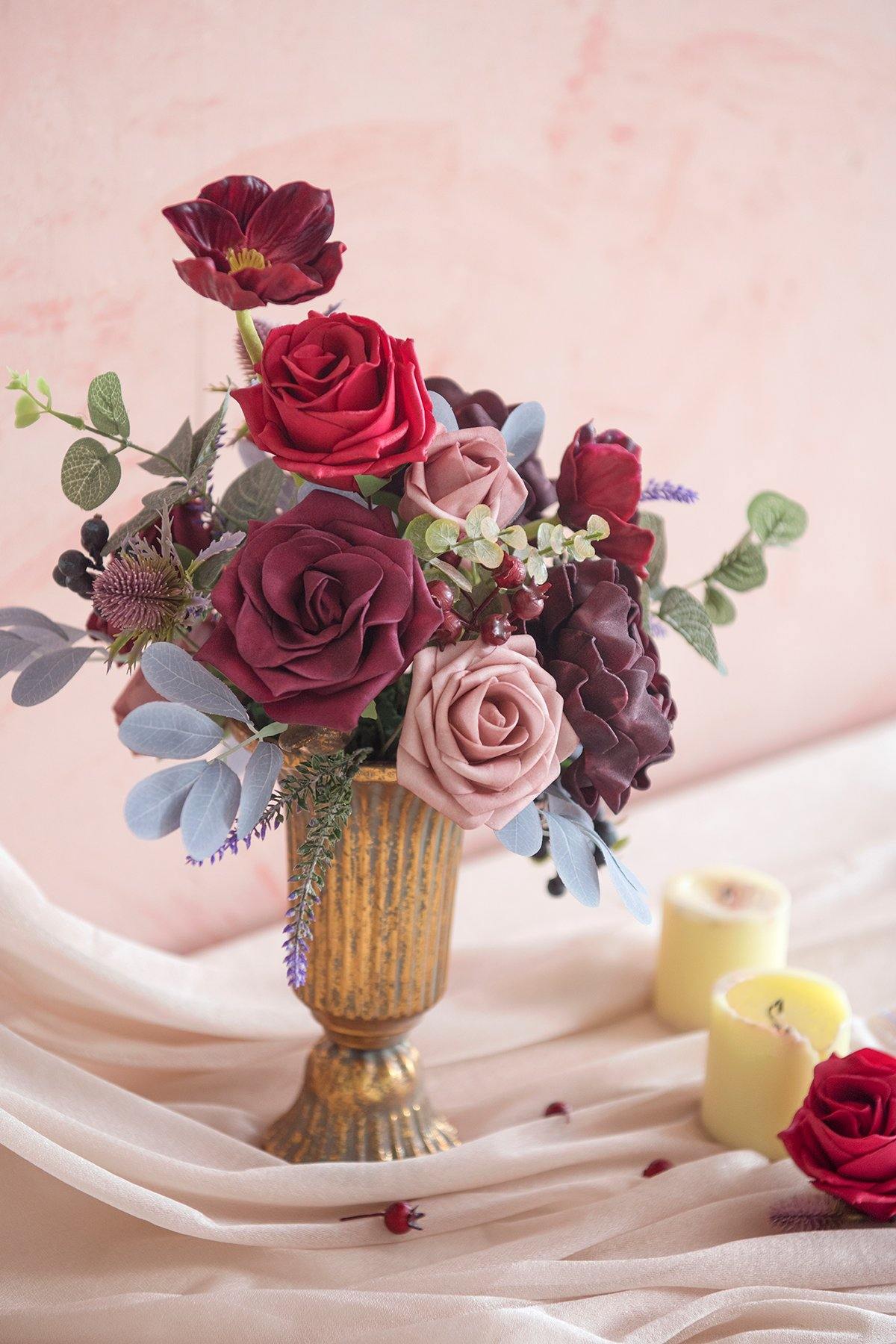 Dusty Rose & Burgundy Flowers Box Set - Bold Burgundy (Deluxe) - lingsDev