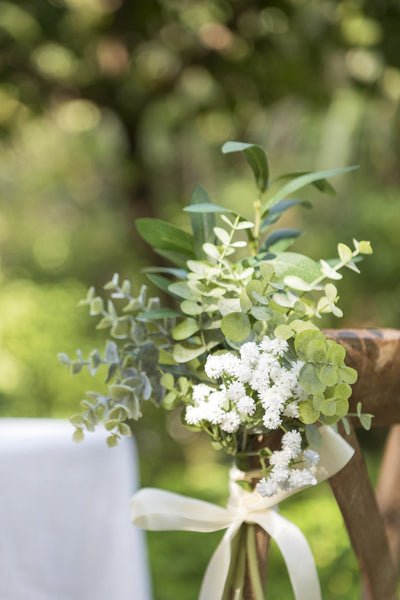 Greenery Wedding Aisle Chair Decorations Set of 8 - Ling's moment