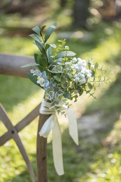 Greenery Wedding Aisle Chair Decorations Set of 8 - Ling's moment