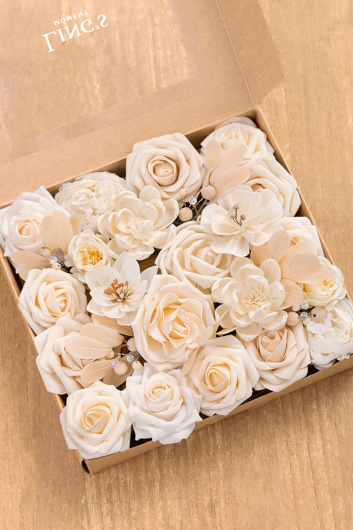 Natural Whites & Ivory Flowers Box Set - 11 Styles - lingsDev