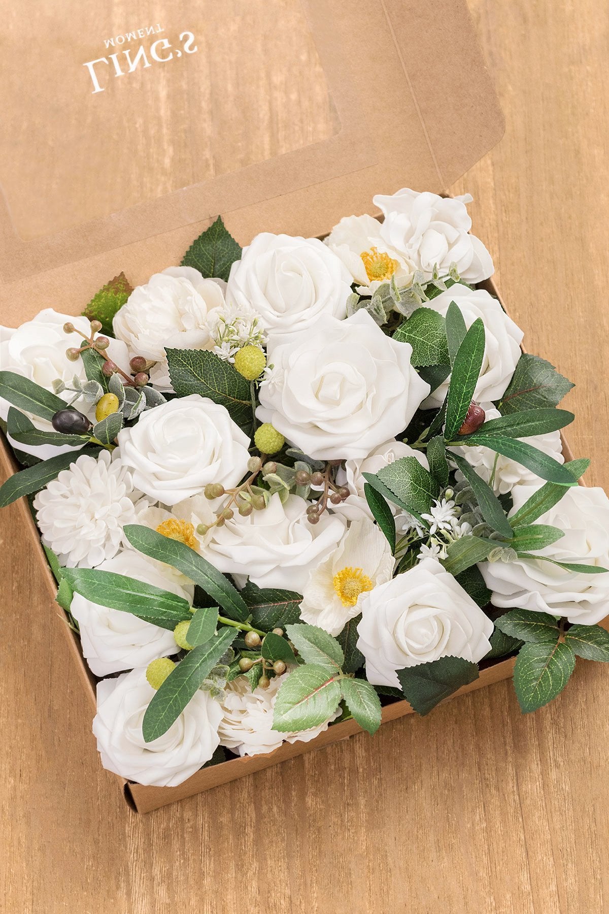 Flowers Box Set for DIY - White & Beige Theme - lingsDev