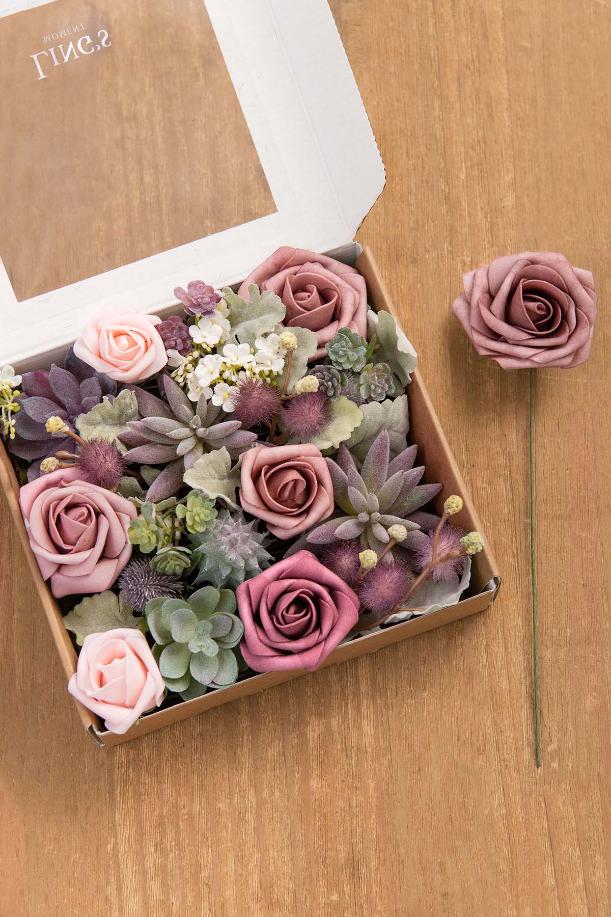 Dusty Rose Flowers Box Set - 20 Styles - lingsDev