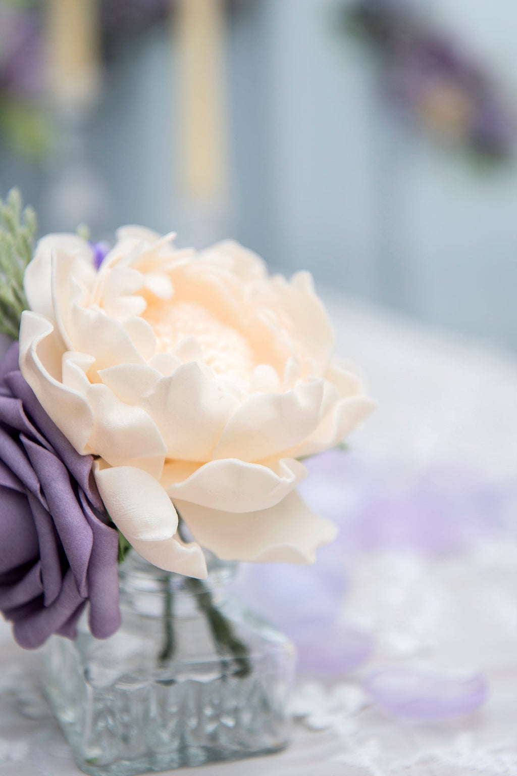 4" Artificial Blooming Peony with Stem 16pcs - Ling's moment