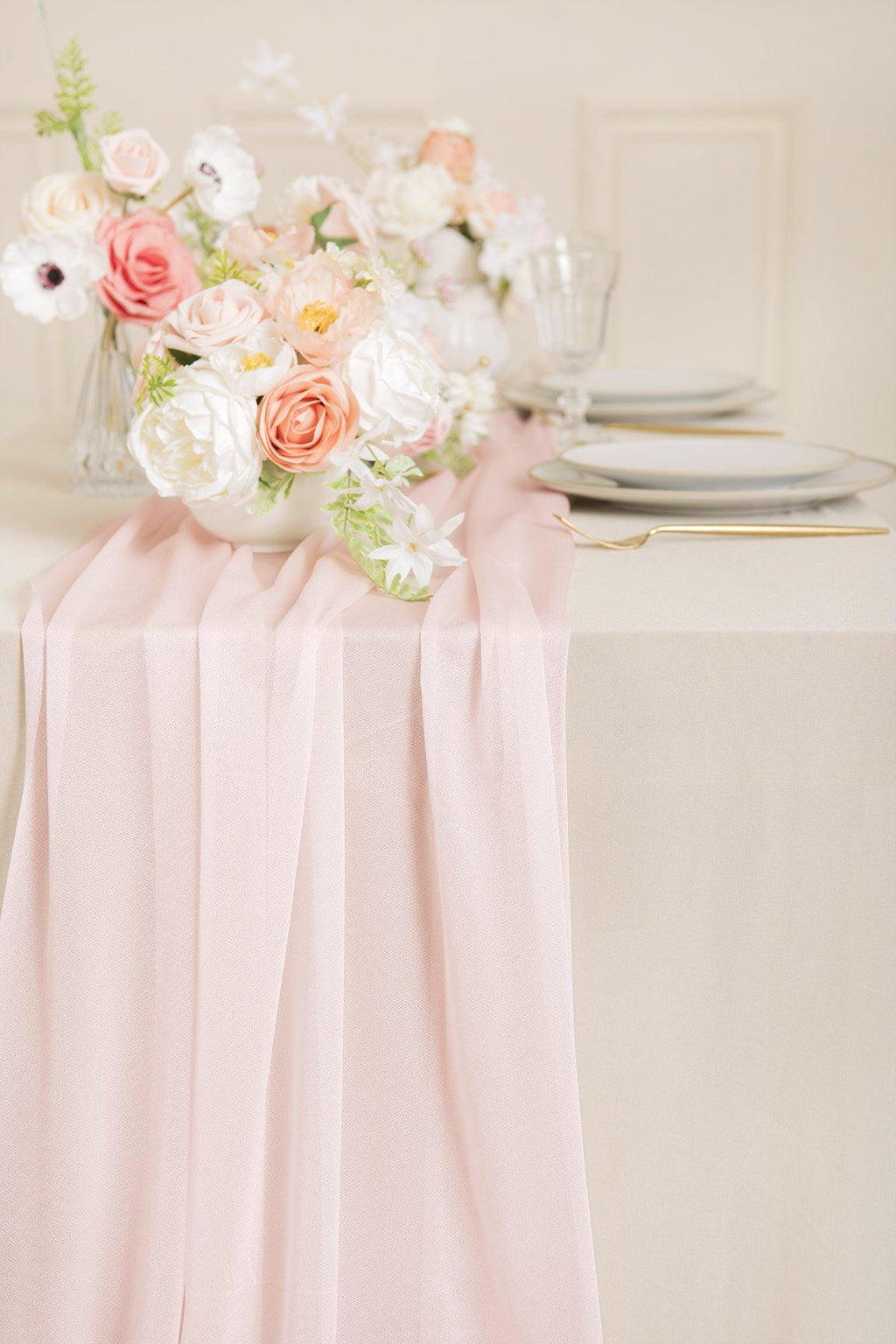 Romantic Sheer Table Runner 29"w x 10FT - 10 Colors - lingsDev