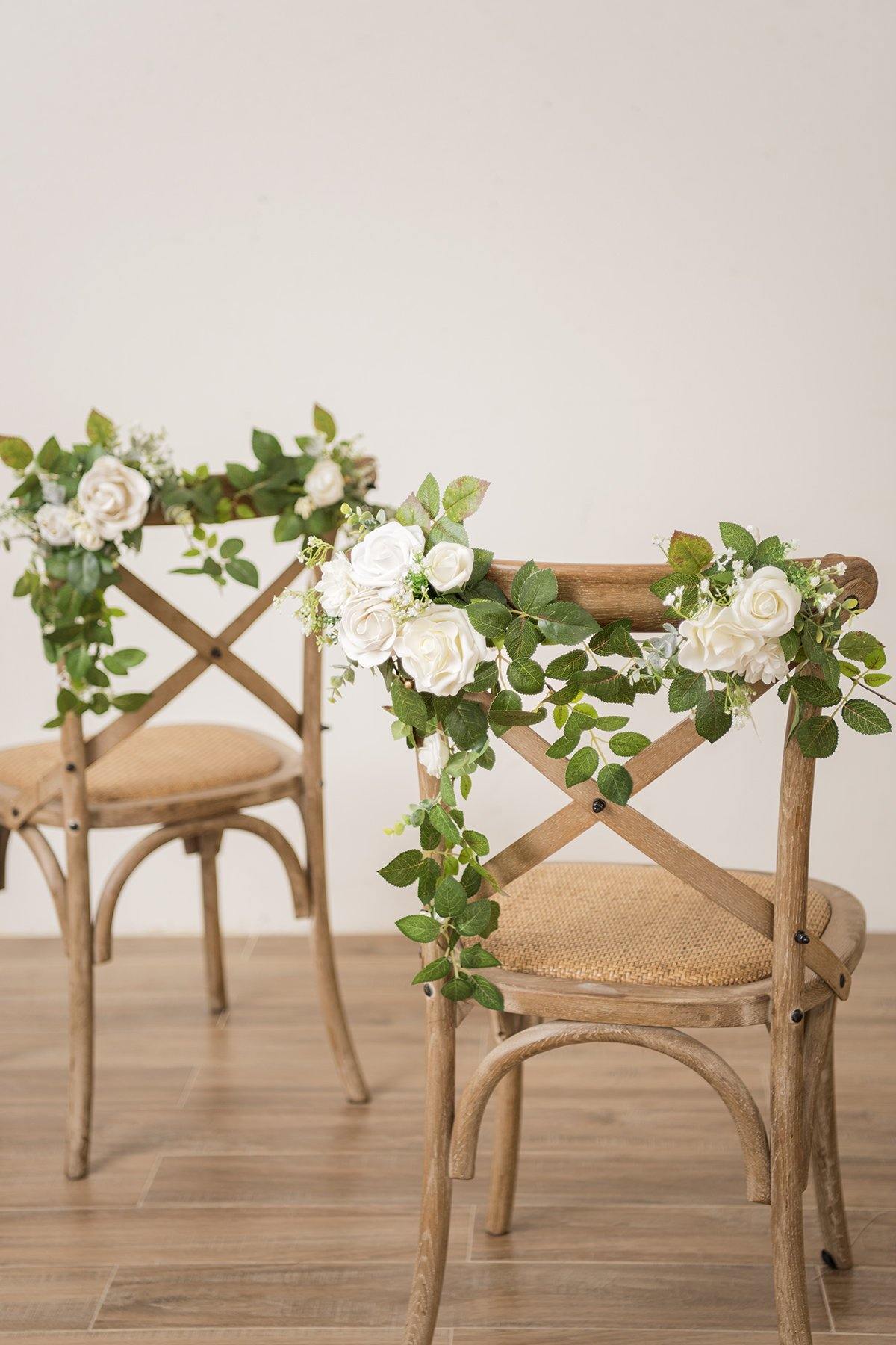 Floral Chair Decorations (Set of 2) - Organic Ivory - lingsDev