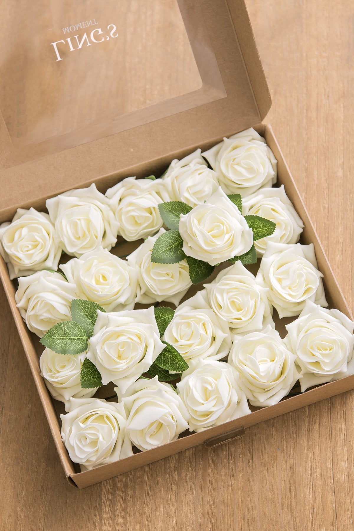 White & Beige Flowers & Greenery for DIY - lingsDev