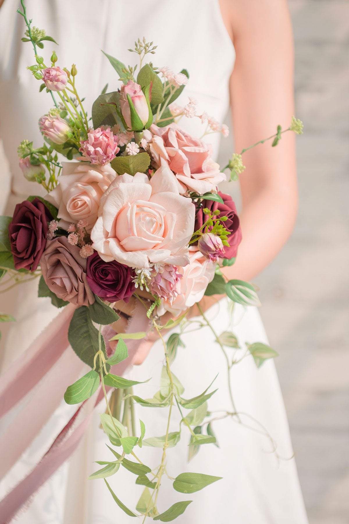 Dusty Rose & Burgundy Flowers Box Set - Classic Dusty Rose (Deluxe) - lingsDev