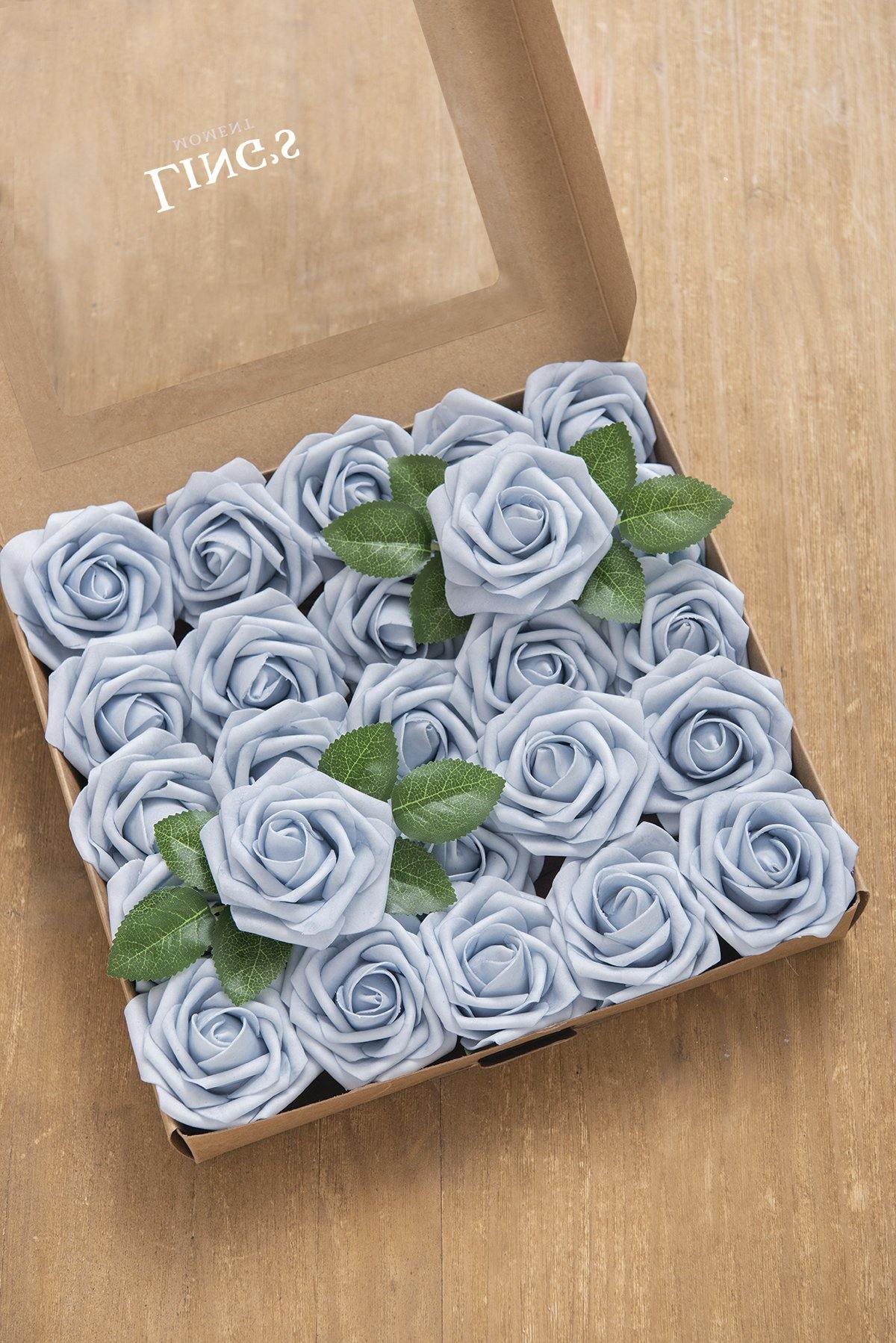3" Blue Foam Rose with Stem - 4 Styles - lingsDev