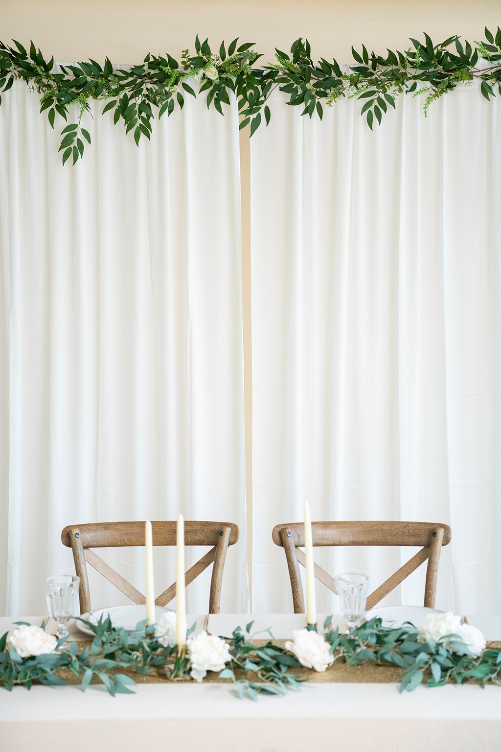 Sheer Backdrop Curtain Panels 60"w x 10FT (Set of 2) - 7 Colors - lingsDev