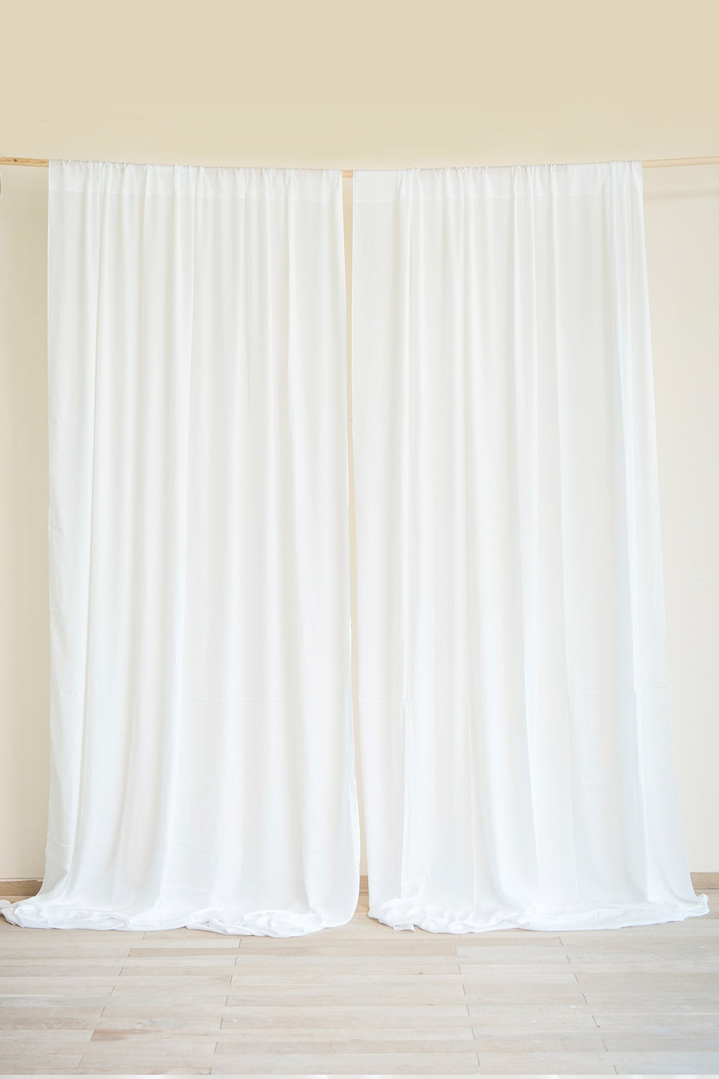 Sheer Backdrop Curtain 2 Panels - White - lingsDev