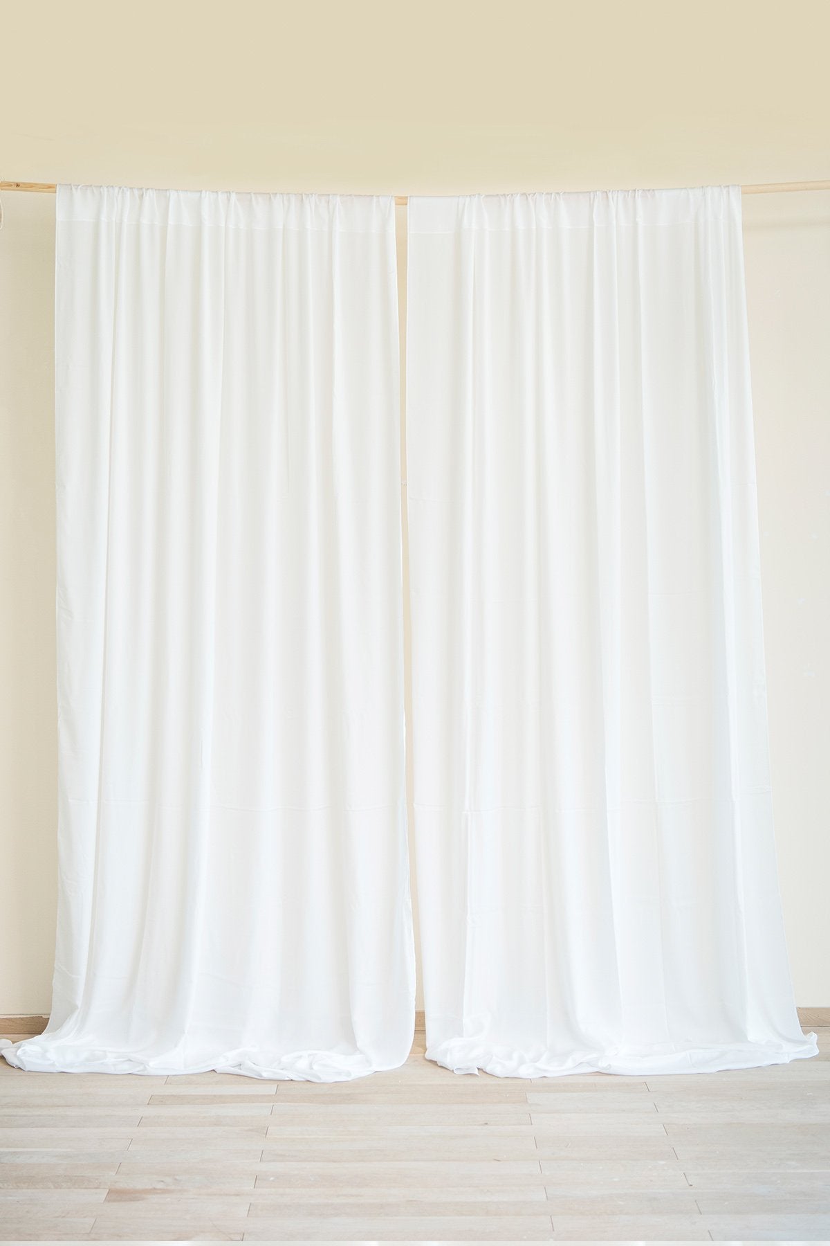 Sheer Backdrop Curtain 2 Panels - White - lingsDev