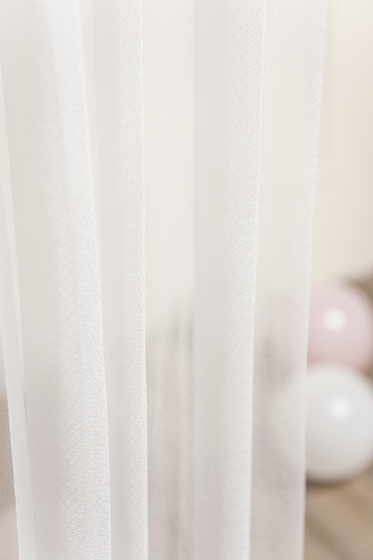 Sheer Backdrop Curtain 2 Panels - White - lingsDev