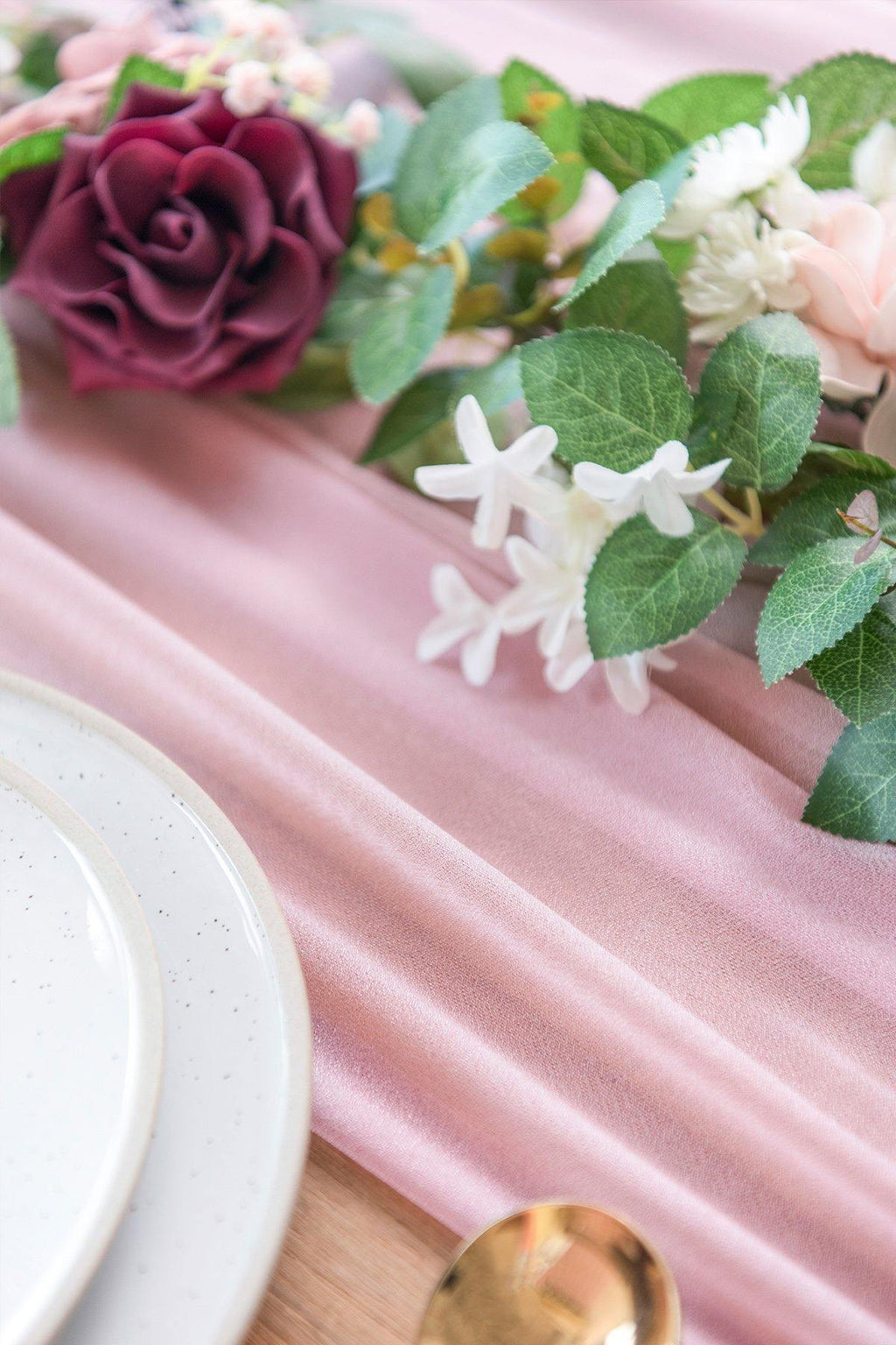 Romantic Sheer Table Runner 29"w x 10FT - 10 Colors - lingsDev