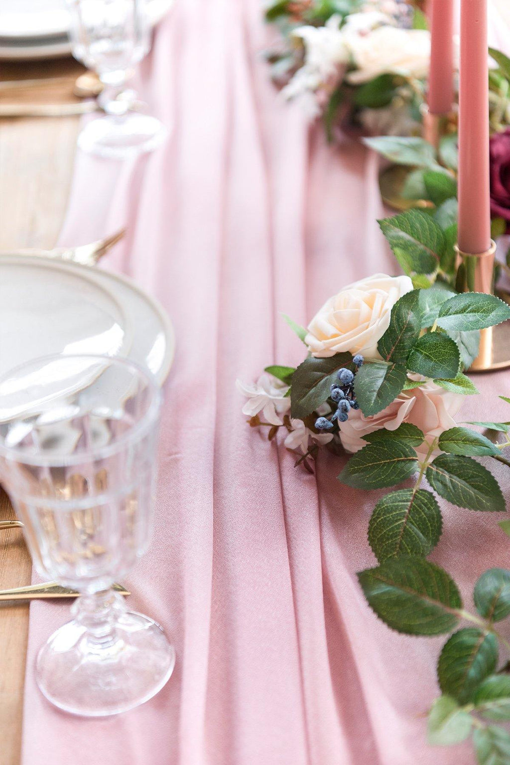 Romantic Sheer Table Runner 29"w x 10FT - 10 Colors - lingsDev