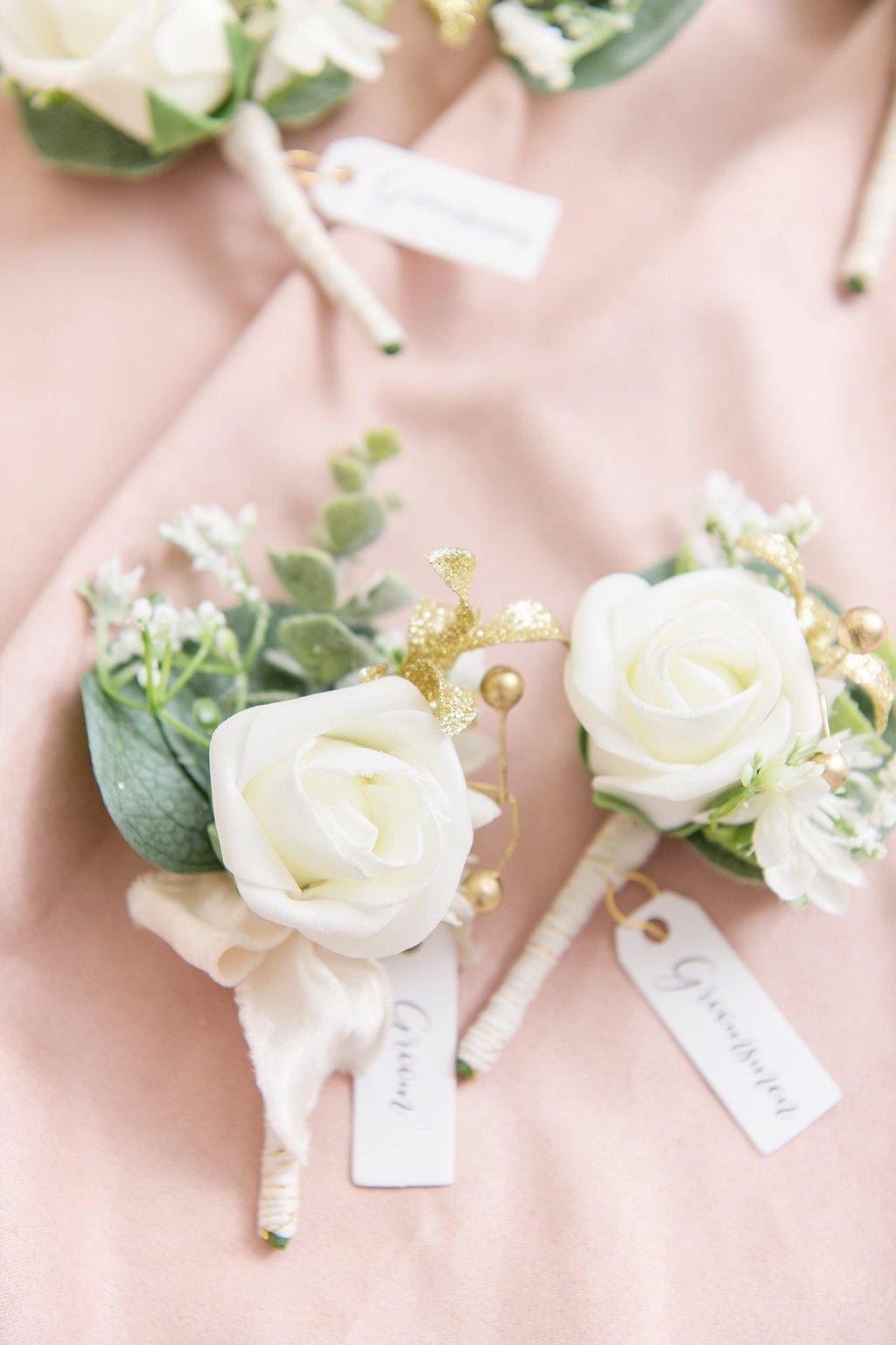 Wedding Boutonnieres (Set of 6) - Ivory - lingsDev