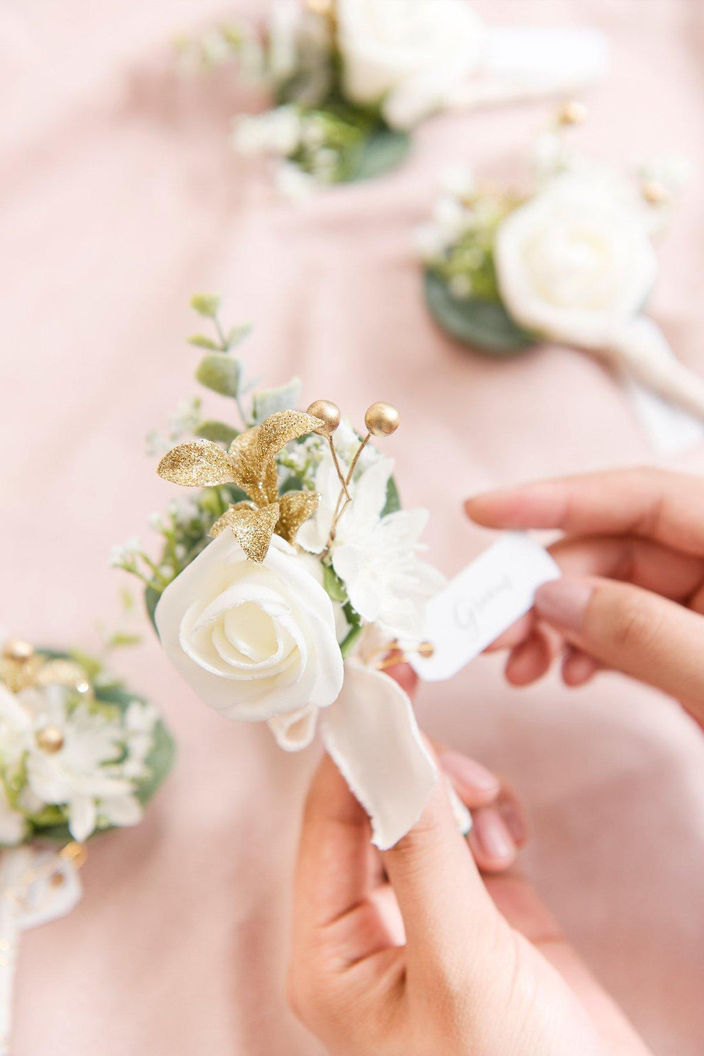 Wedding Boutonnieres (Set of 6) - Ivory - lingsDev