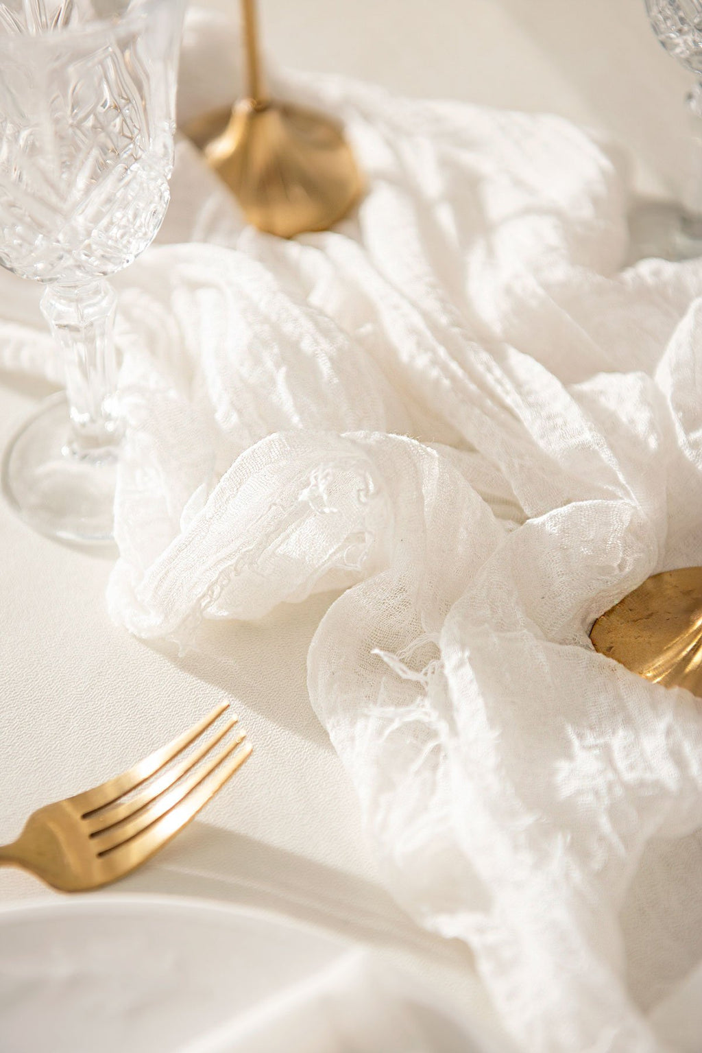 Rustic Gauze Cheesecloth Table Runner 30"w x 10FT - 7 colors - lingsDev