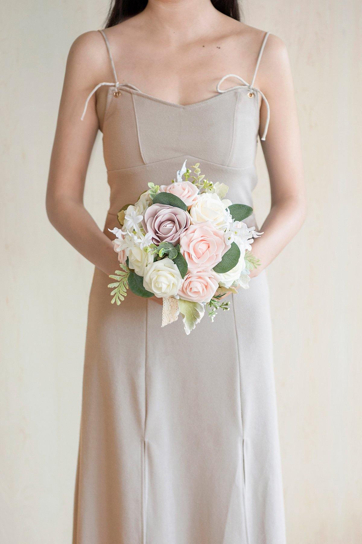 9" Bridesmaid Bouquet - Blush - lingsDev