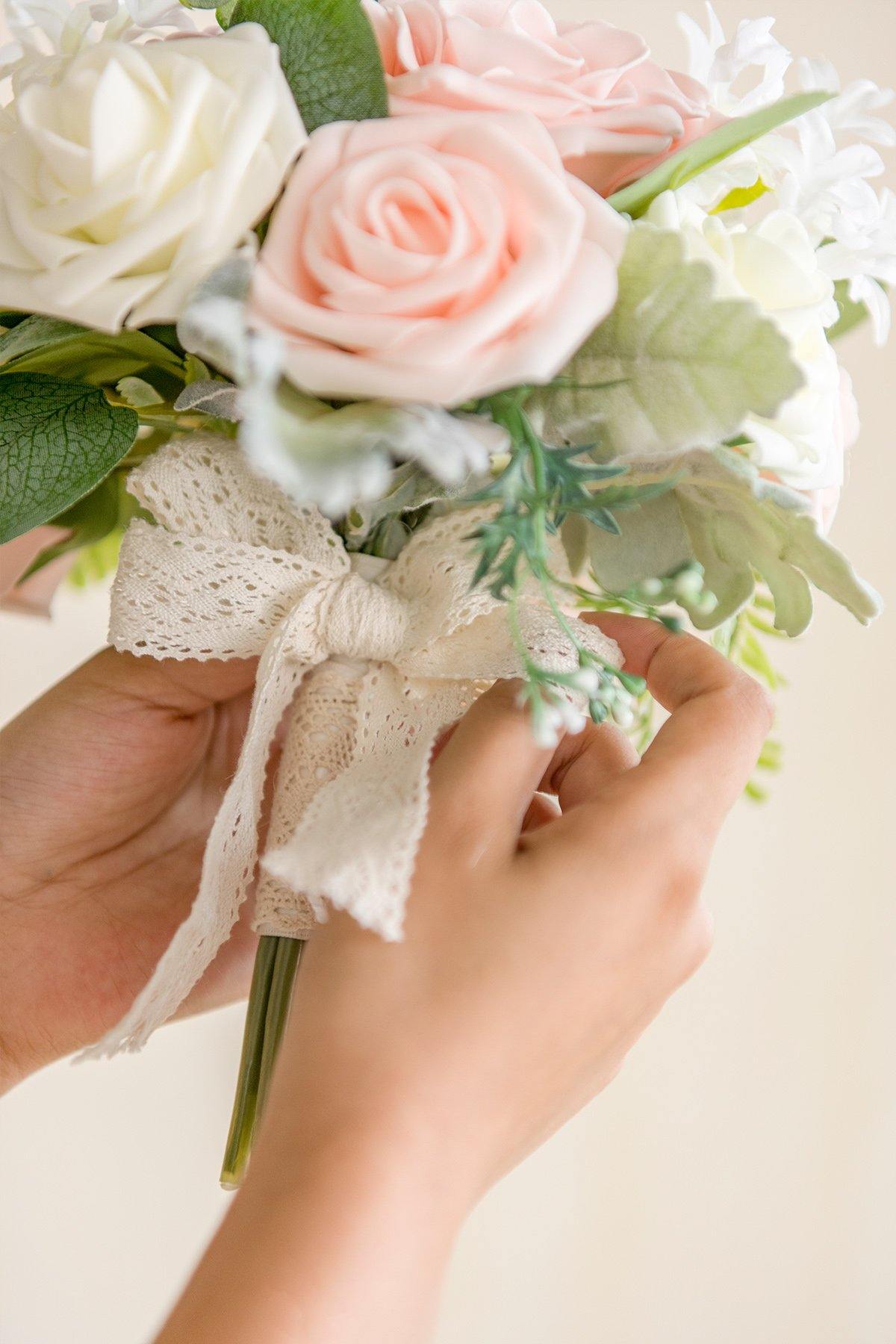 9" Bridesmaid Bouquet - Blush - lingsDev