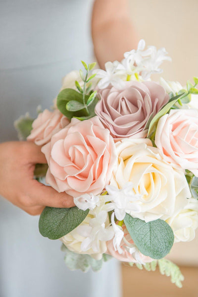 9" Bridesmaid Bouquet - Blush - lingsDev
