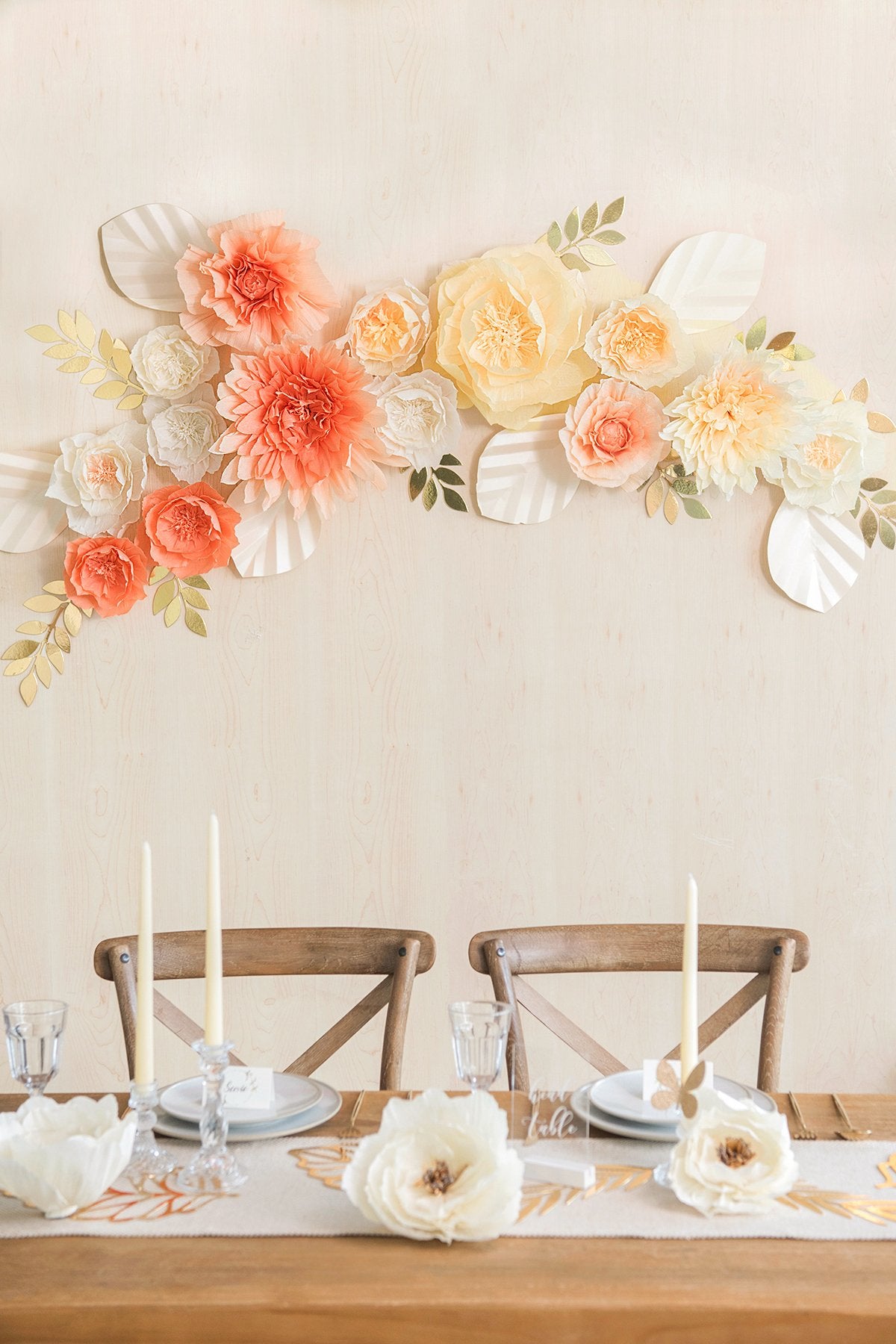 Artificial Crepe Paper Flower - Dahlia & Peony & Rose Assortment - Ling's moment