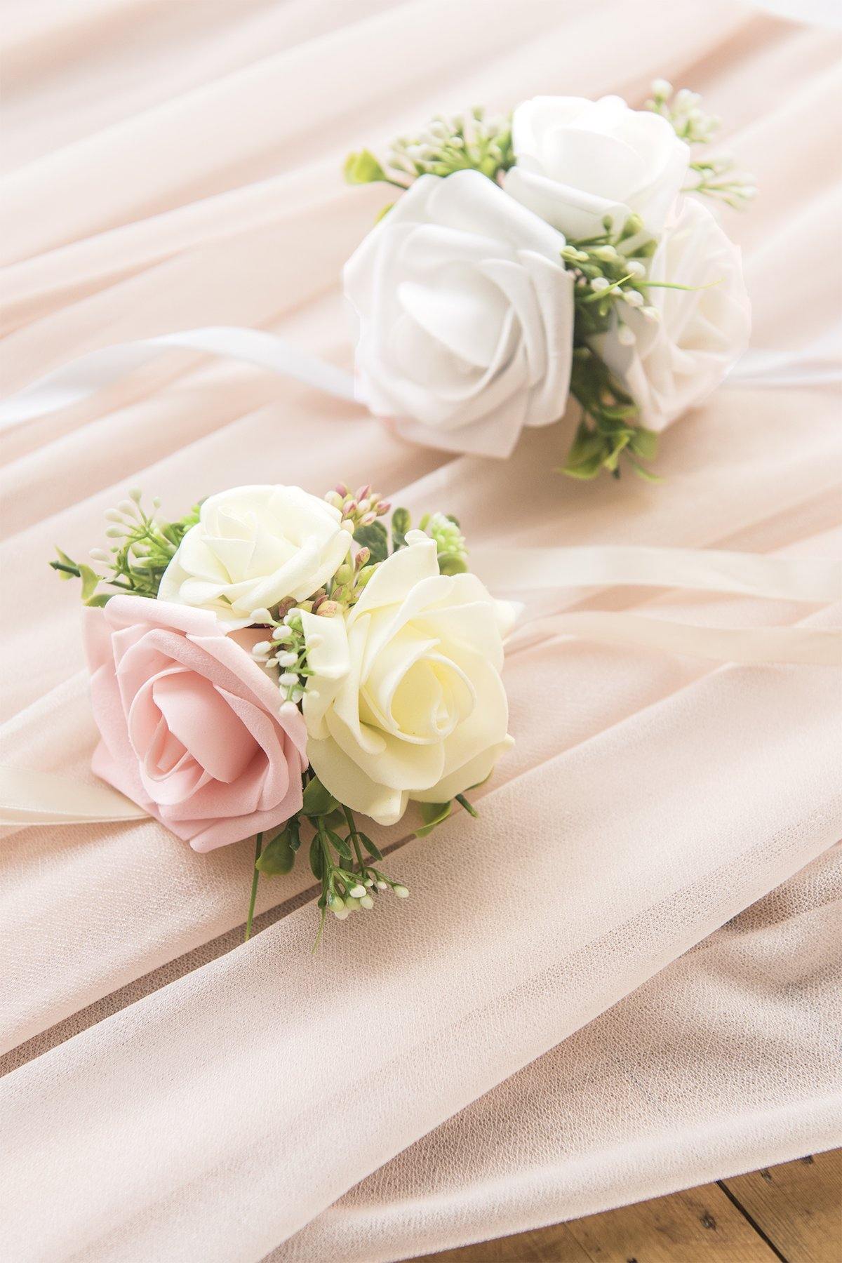 Wrist Corsages (Set of 6) - Blush - lingsDev