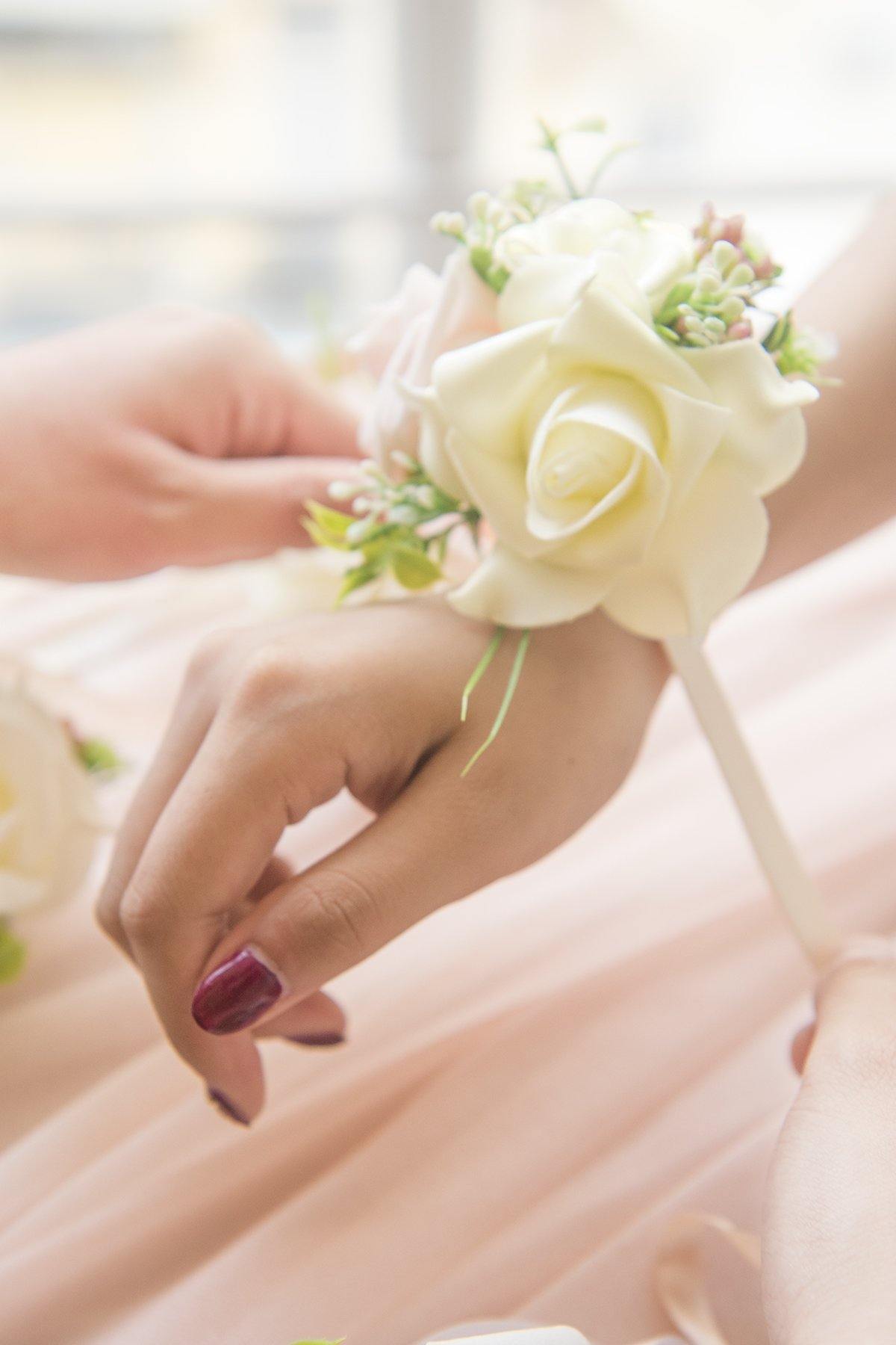 Wrist Corsages (Set of 6) - Blush - lingsDev