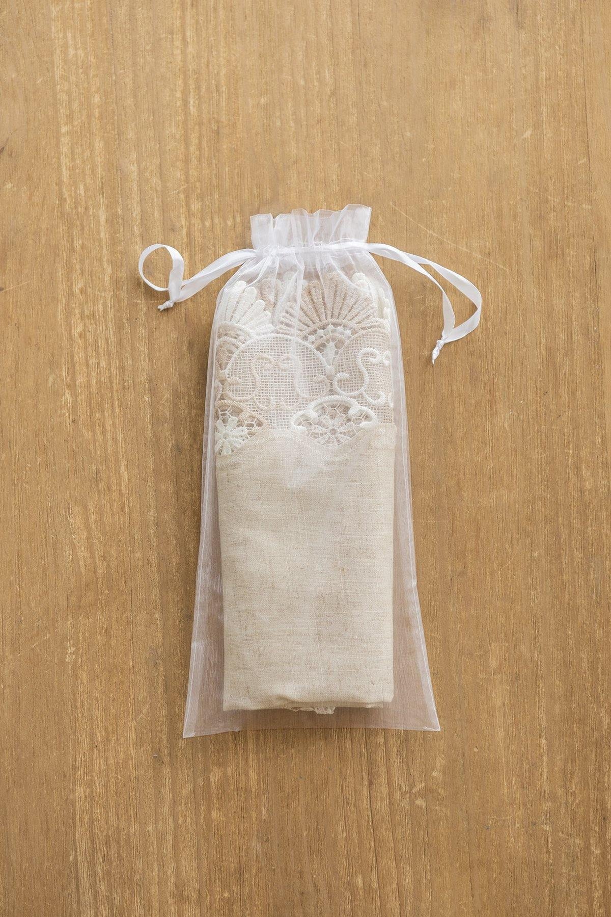 Embroidery Flax Burlap Table Runner 12"w x 6FT - Beige - lingsDev
