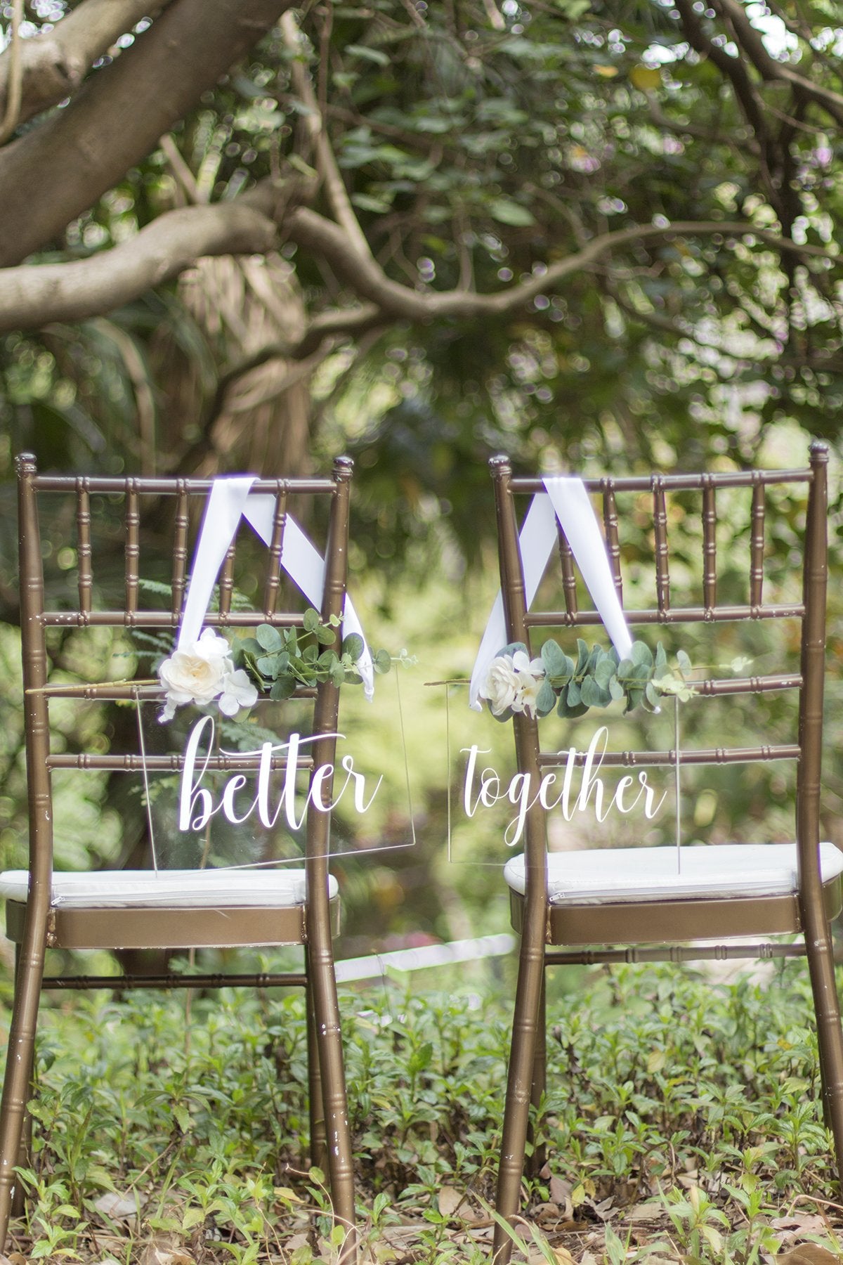 Acrylic Chair Signs - Better & Together - lingsDev