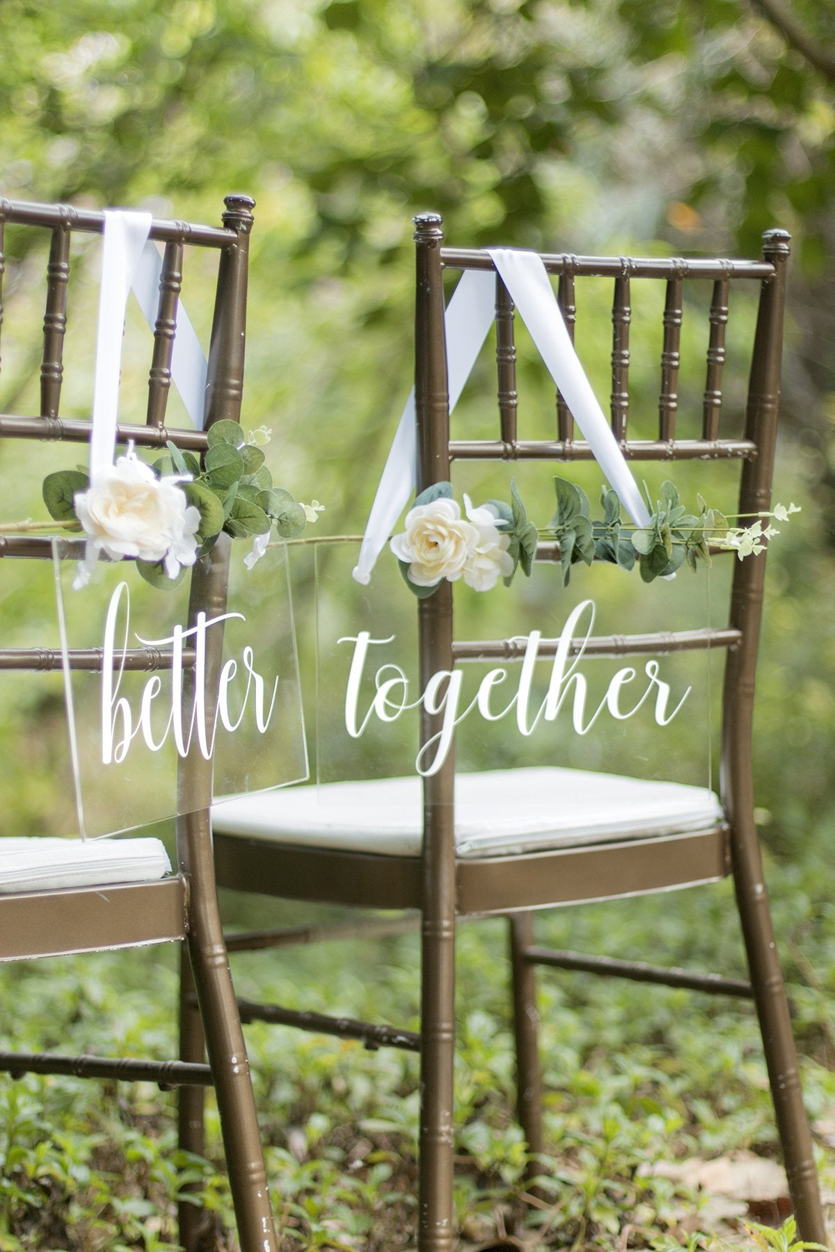 Acrylic Chair Signs - Better & Together - lingsDev