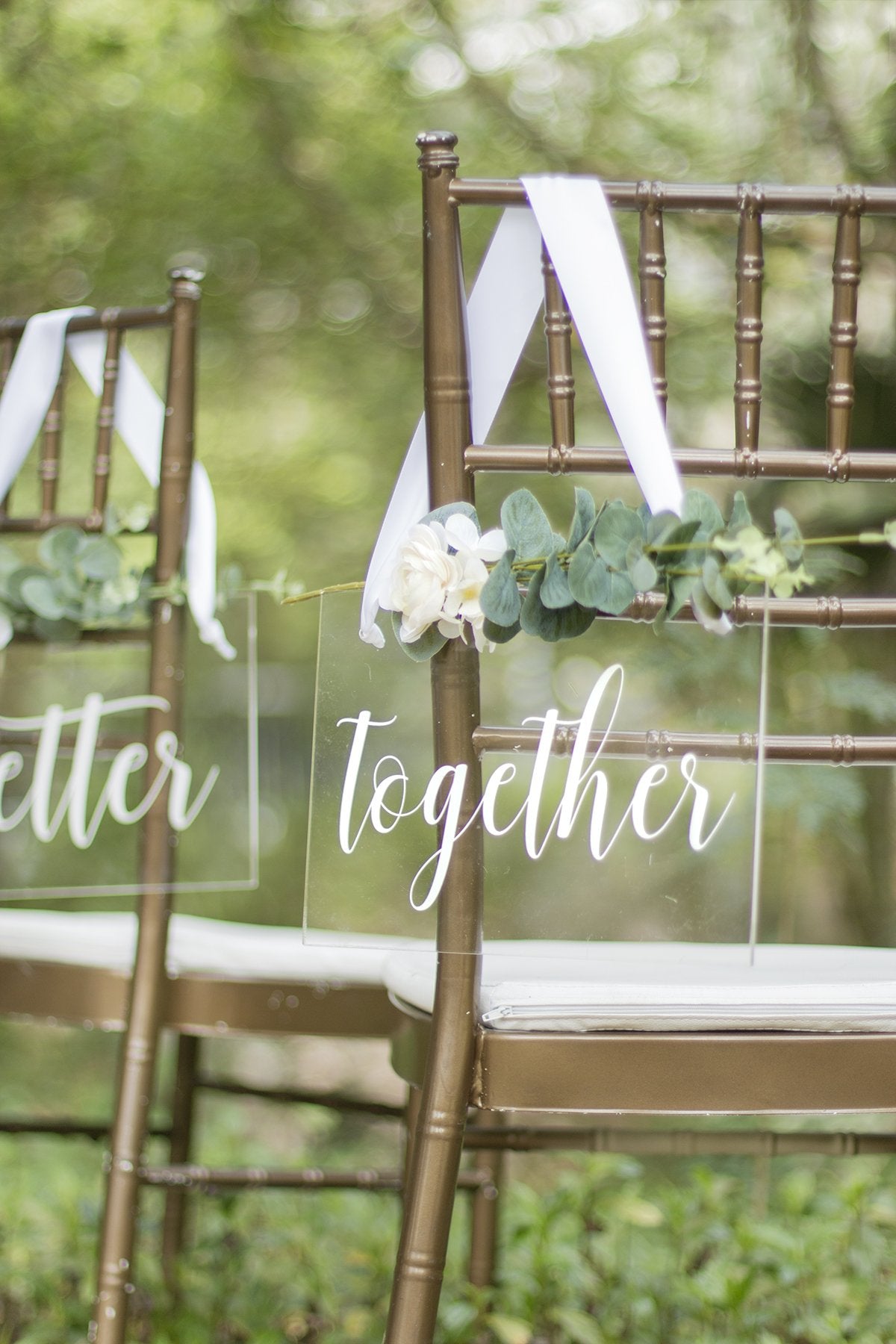Acrylic Chair Signs - Better & Together - lingsDev
