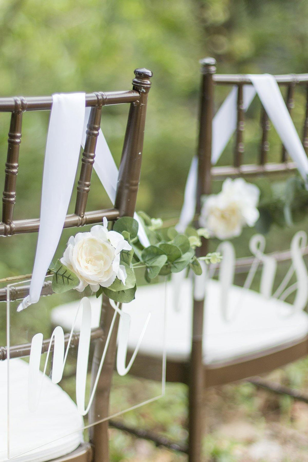 Acrylic Chair Signs - Mr&Mrs - lingsDev