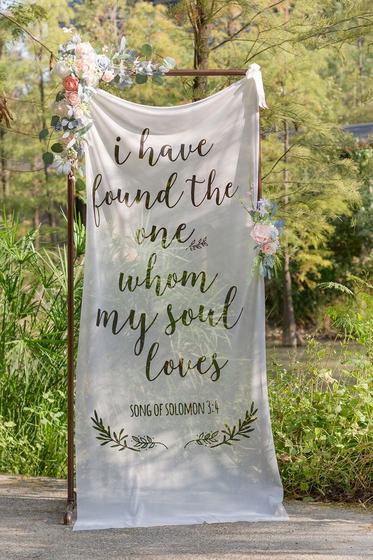 Song of Solomon Oversize Semi-sheer Banner 33"w x 6.5FT - lingsDev