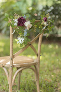 Wedding Chair Decoration Swag (Set of 2) - Rustic Marsala - lingsDev
