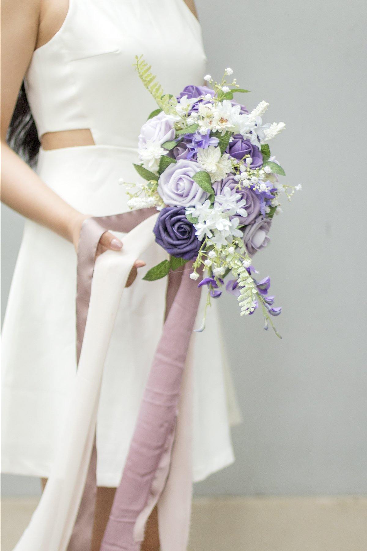 3" Purple Foam Rose with Stem - 4 Styles - lingsDev