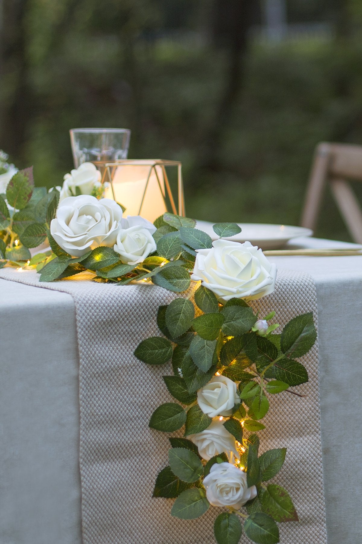 Rose Flower Runner with Light 6.5ft - Ling's moment