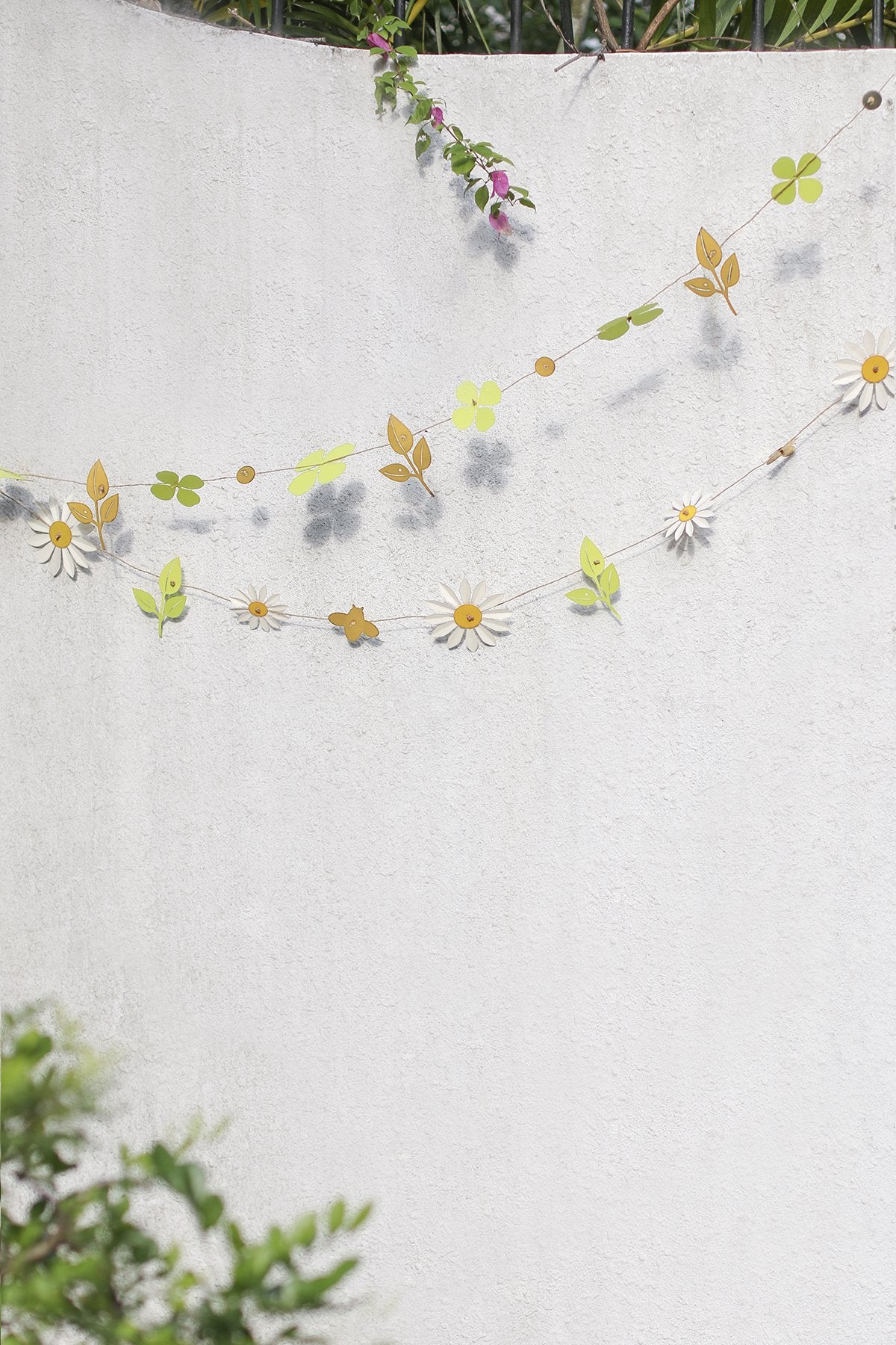 Hanging Paper Flower Butterfly Leaves Garland - Ling's moment