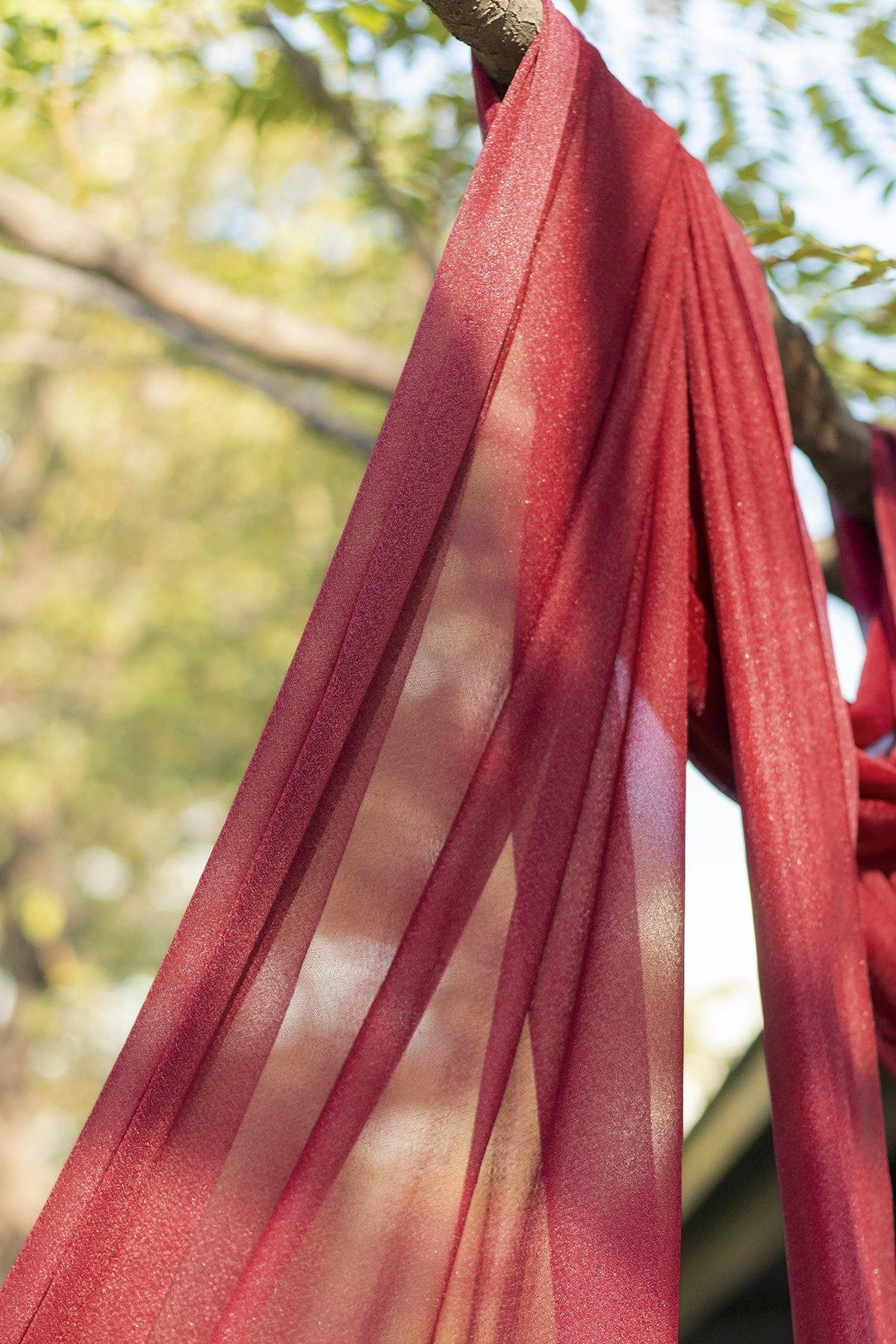 30" x 6.5 Yards Wedding Arch Drapping Fabric (Set of 2) - Burgundy - lingsDev